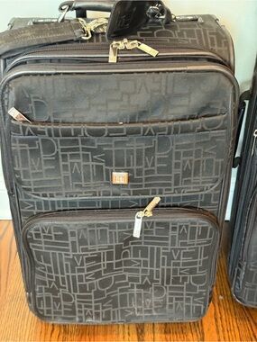 Diane Von Furstenberg DVF Black monogram Luggage 25” Carry-On suitcase